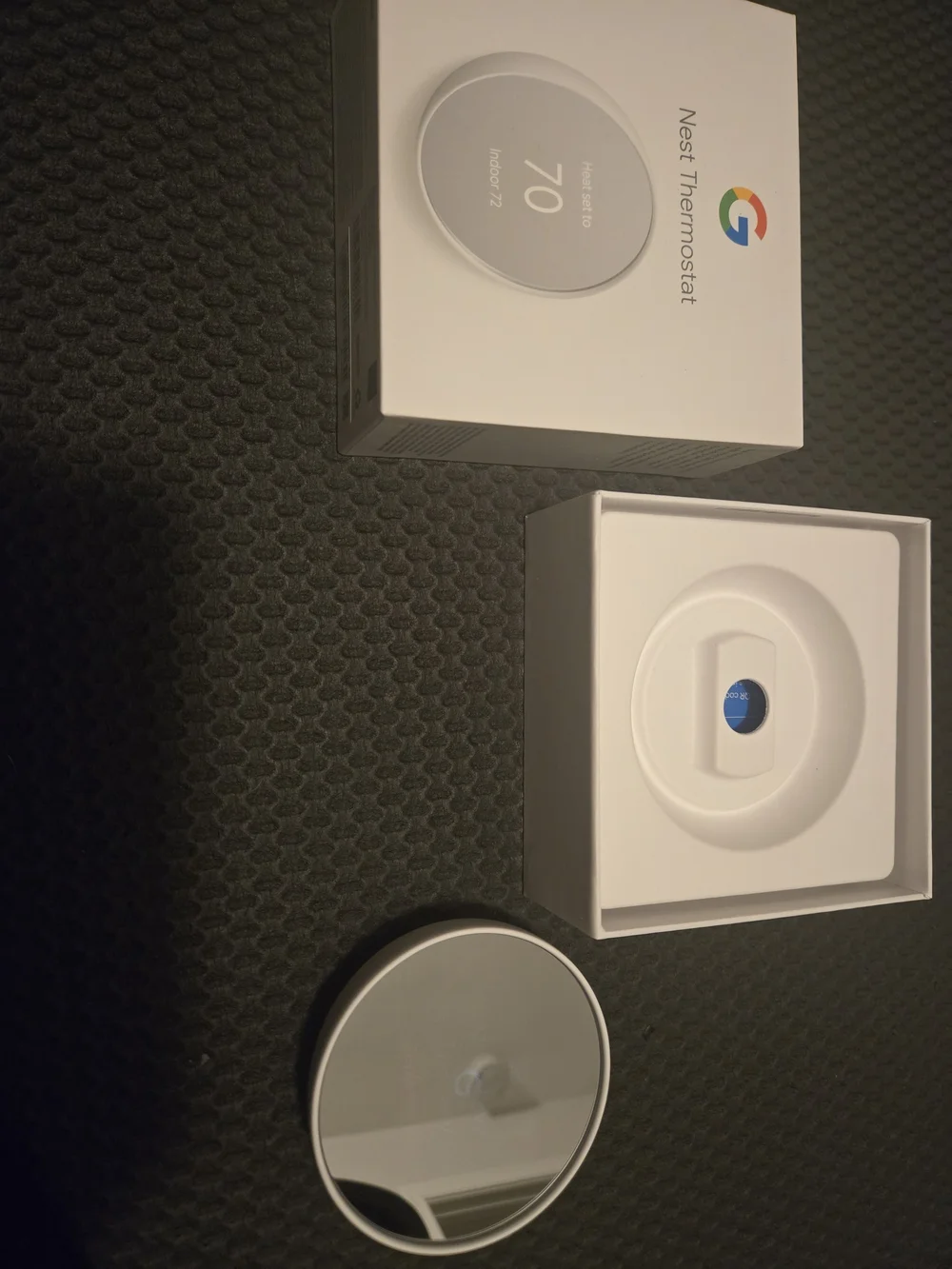 google Nest Thermostat - White and Silver Accent